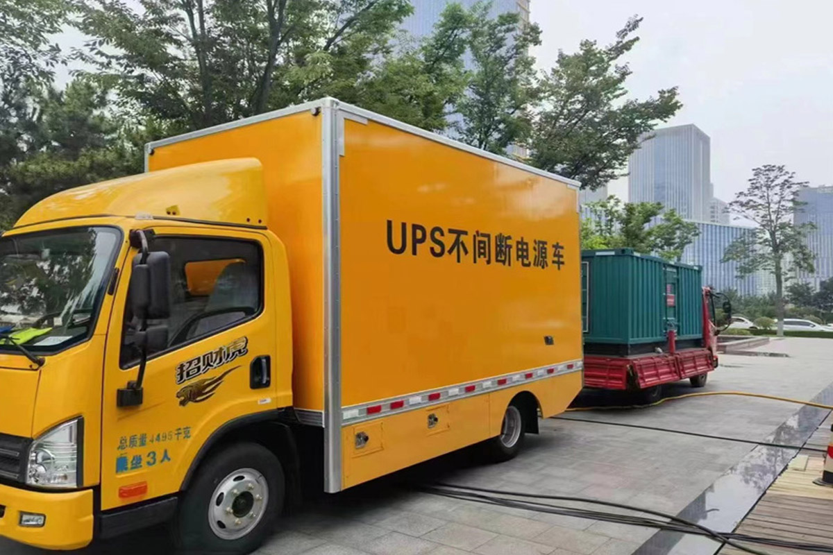 沿滩发电机租赁施工现场