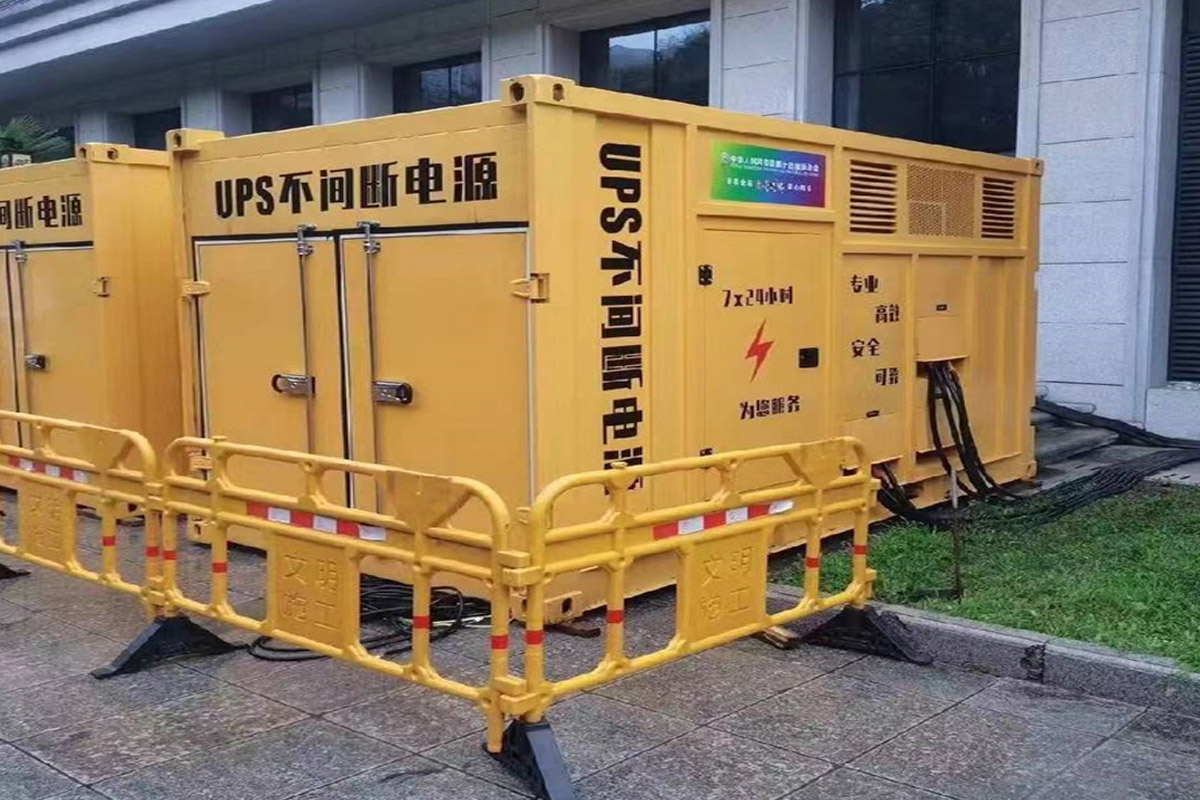 沿滩发电机租赁施工现场